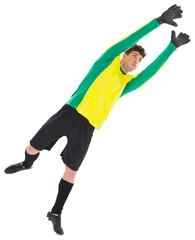 Goalkeeper jumping