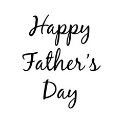 Curvy Happy Fathers day text on white background