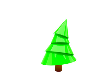 Fototapeta premium Digitally generated image of green Christmas tree