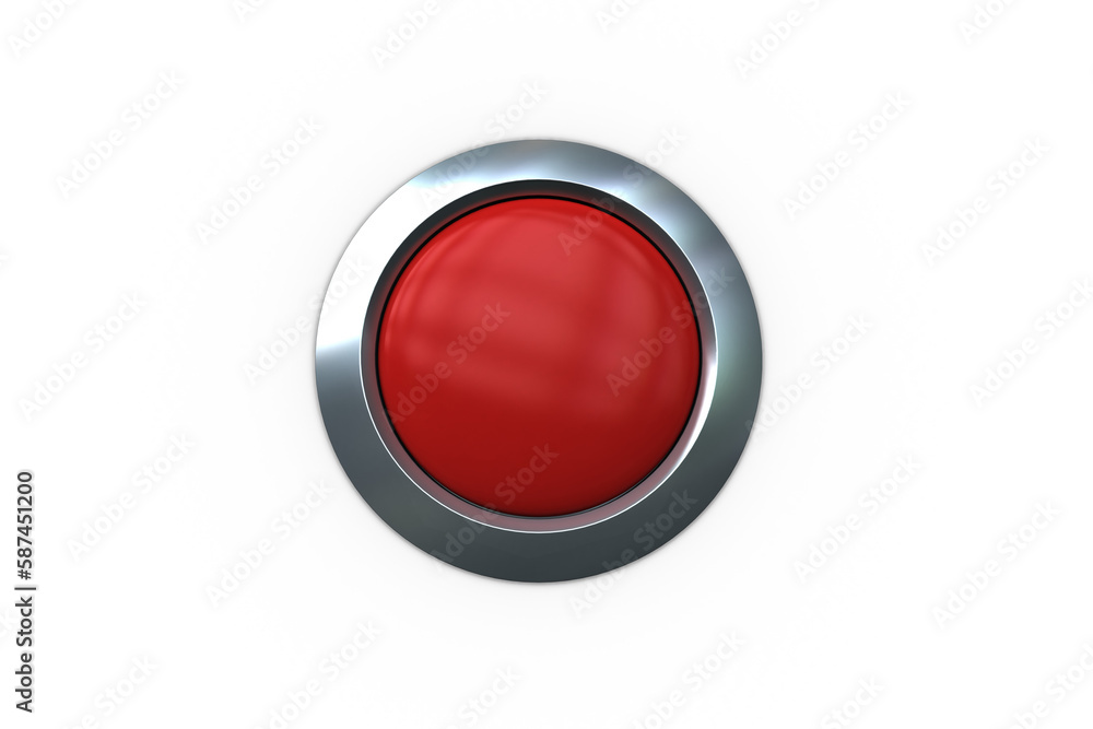 Poster digitally generated red push button