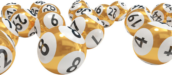 Naklejka premium Lottery balls with nimbers