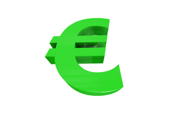 Green Euro symbol