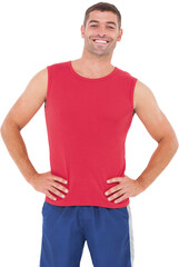 Fototapeta premium Fit man smiling at camera