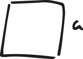 Square shape on white background