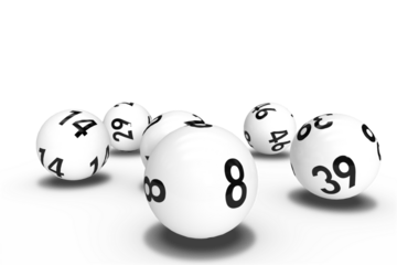 Close-up on lottery balls