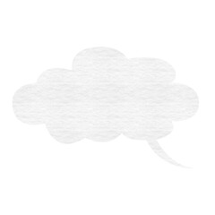 Speech bubble over white background