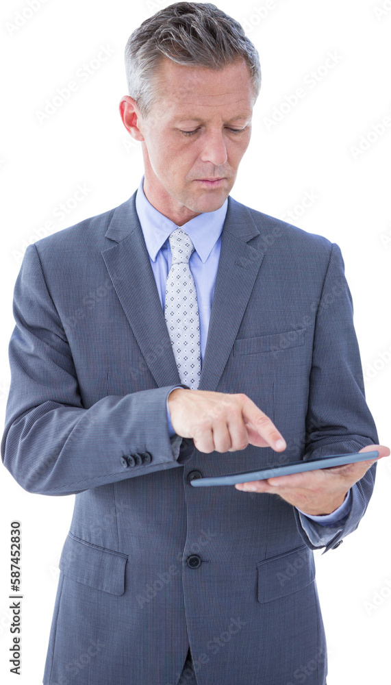 Canvas Prints Handsome businessman using digital tablet