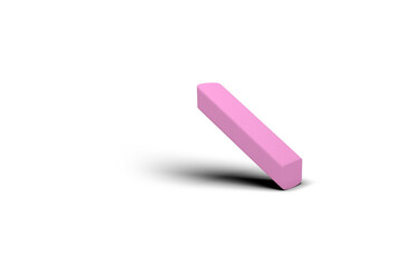 Obraz premium Digital composite image of pink eraser