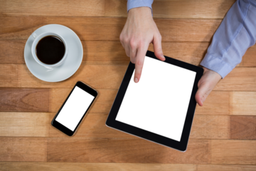 Businesswoman using digital tablet