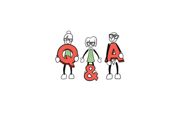 Letters with human representations