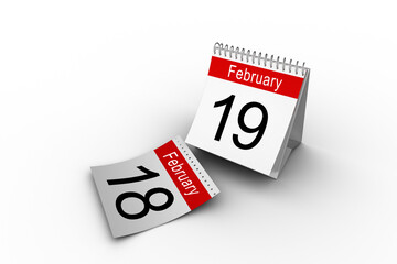 19th February on calendar