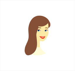 A nice girl avatar vector art work.