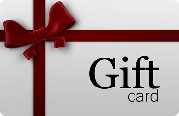 Gift card with festive bow