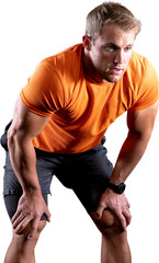 Athletic man after exercise