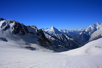 View of surrounding peaks from the top of Darkut peak, just before descending into district Ghizer...