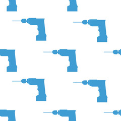 Digitally generated image of blue hand drill