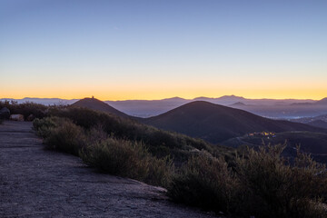 Mountain sunrise in San Diego