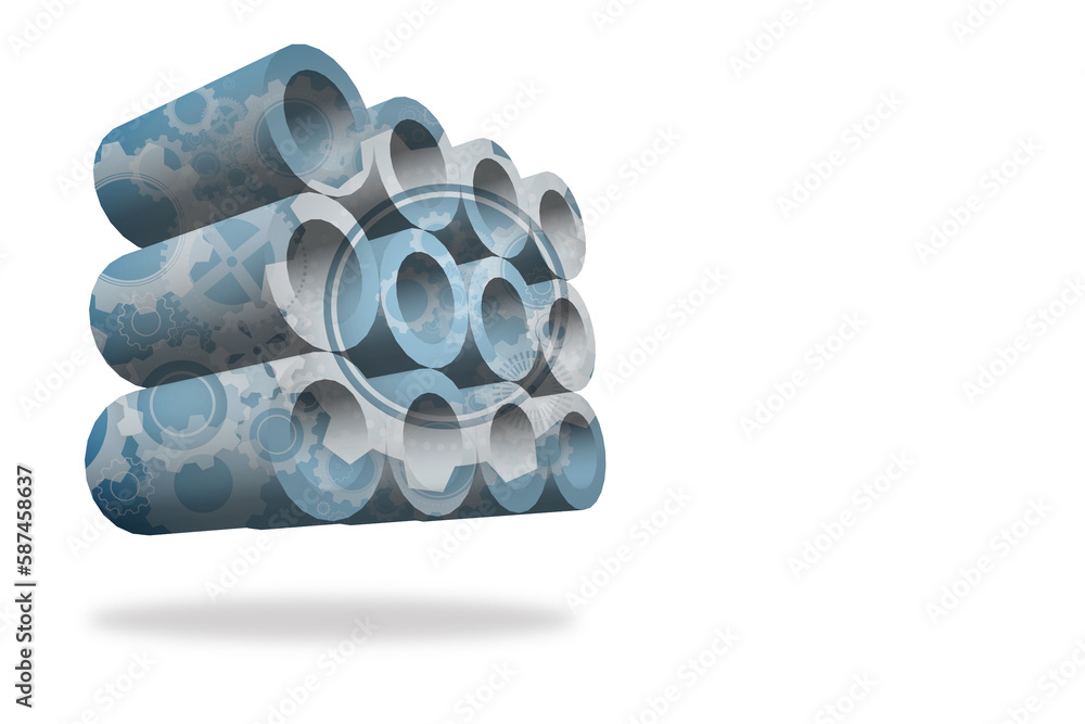 Poster cogs and wheels on abstract screen