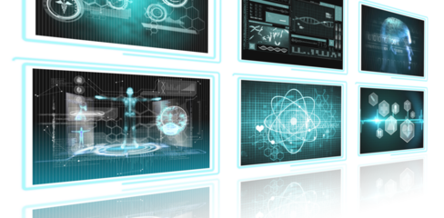 Composite image of different application interface