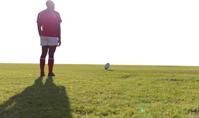 Male rugby player standing 