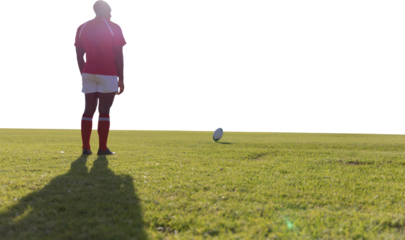 Male rugby player standing 