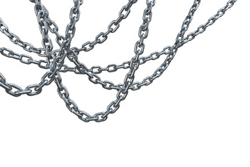3d image of metallic chains