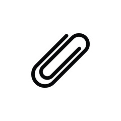paper clip logo icon design vector