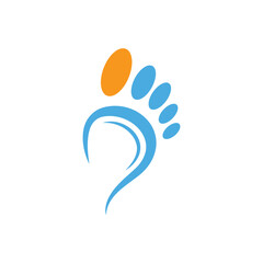 foot care logo icon design vector