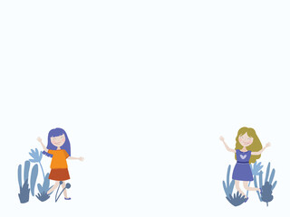 Fototapeta premium Illustration of children dancing