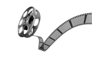 Digitally generated image of film reel