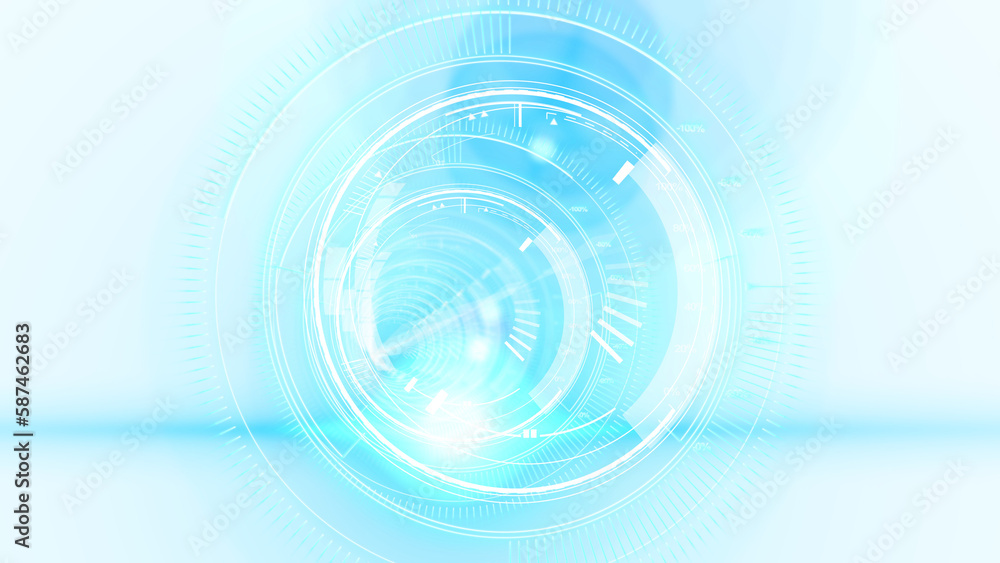 Poster Digital composite image of lens interface