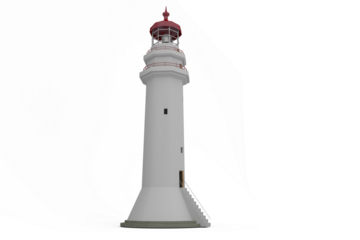 Lighthouse against white background