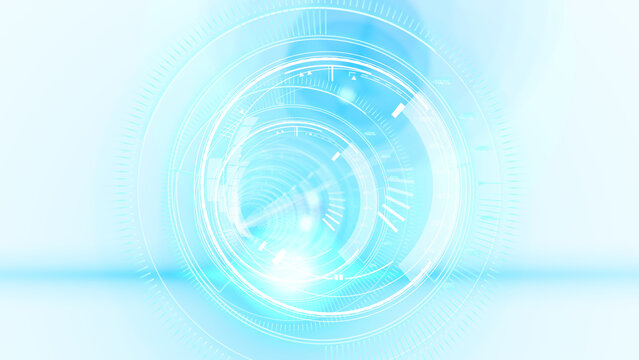 Digital composite image of lens interface