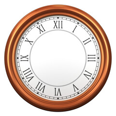 Orange wall clock without clock hands