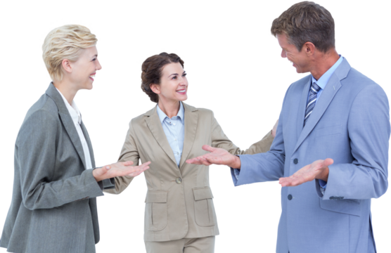 Business people being gentle with themselves 