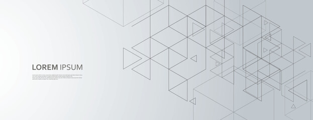 Abstract hexagons design. Honeycomb pattern on white background. Vector connet polygonal shapes