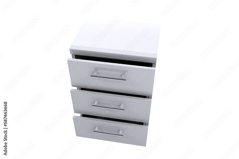 Poster computer graphic image of open storage compartments