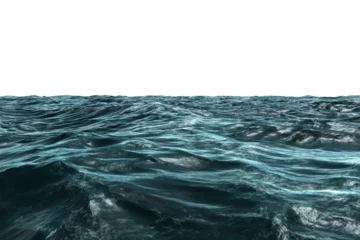 Tuinposter Blue rough ocean © vectorfusionart