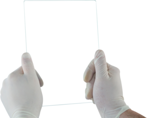 Cropped hands of surgeon using futuristic digital tablet