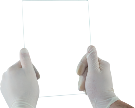 Cropped hands of surgeon using futuristic digital tablet