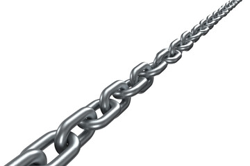 Fototapeta premium 3d image of silver linked metal chain