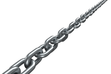 3d image of silver linked metal chain