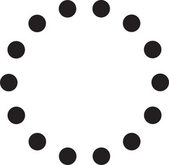 Illustration of dots making circle shape