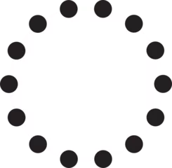 Gordijnen Illustration of dots making circle shape © vectorfusionart