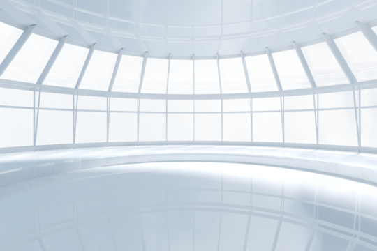 Empty room with bright windows