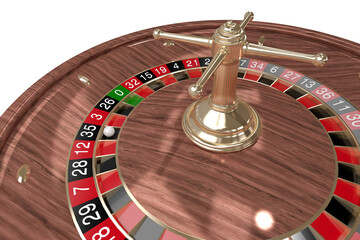 3D image of wooden roulette