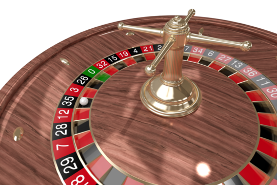 3D image of wooden roulette - Powered by Adobe