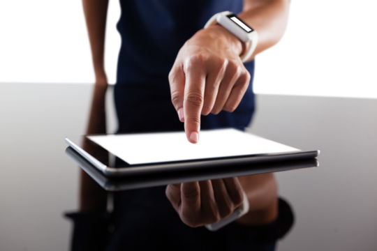 Businesswoman using digital tablet