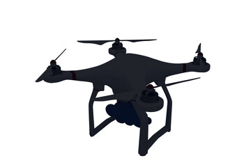 Computer graphic octocopter with cloud