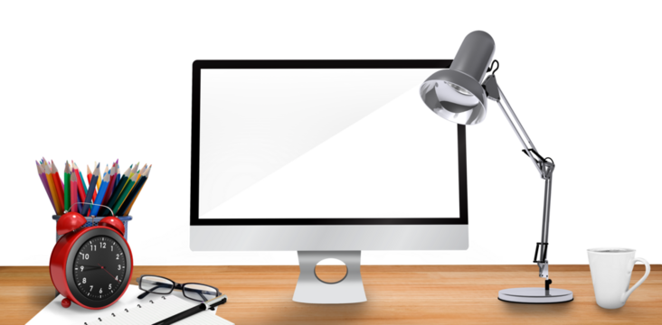 Office supplies on a desk